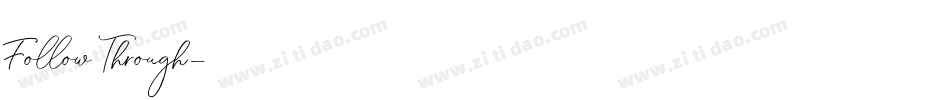 Follow Through字体转换